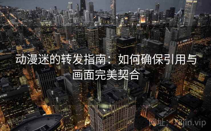 动漫迷的转发指南：如何确保引用与画面完美契合