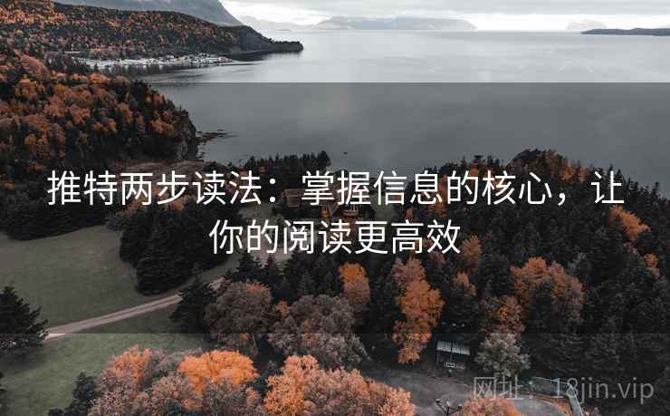 推特两步读法：掌握信息的核心，让你的阅读更高效